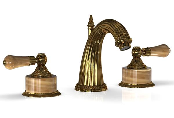Phylrich - Versailles Lavatory Faucet - Mont Brown Onyx Handle