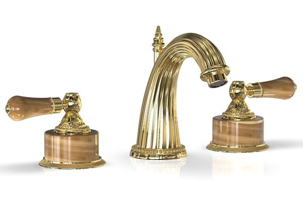 Phylrich - Versailles Lavatory Faucet - Mont Brown Onyx Handle