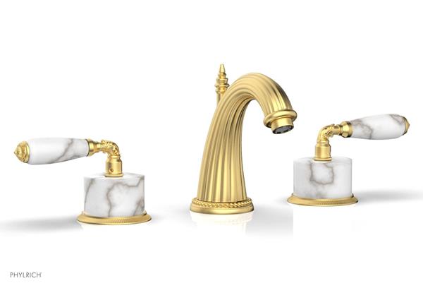Phylrich - Valencia Widespread Faucet White Marble Accents