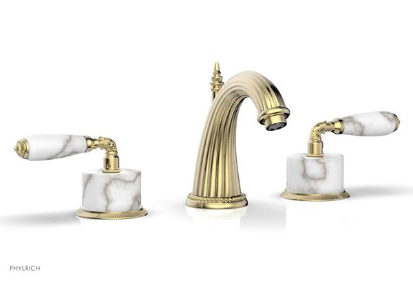 Phylrich - Valencia Widespread Faucet White Marble Accents