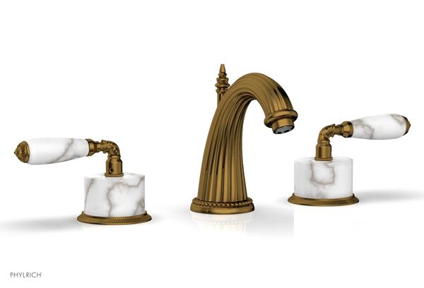 Phylrich - Valencia Widespread Faucet White Marble Accents