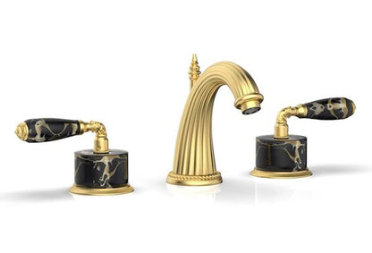 Phylrich - Valencia Widespread Faucet Black Marble Accents