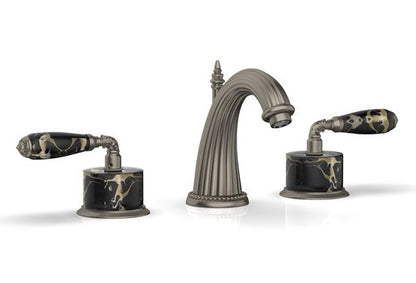 Phylrich - Valencia Widespread Faucet Black Marble Accents