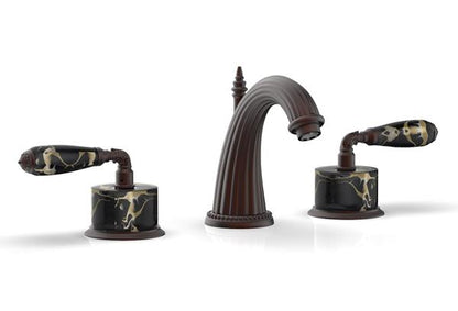 Phylrich - Valencia Widespread Faucet Black Marble Accents