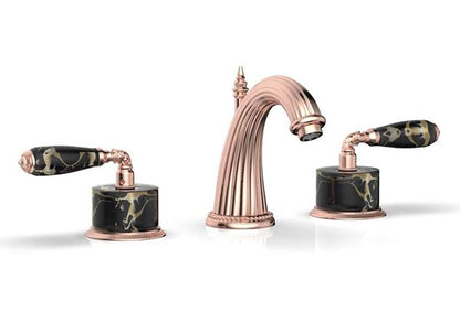 Phylrich - Valencia Widespread Faucet Black Marble Accents