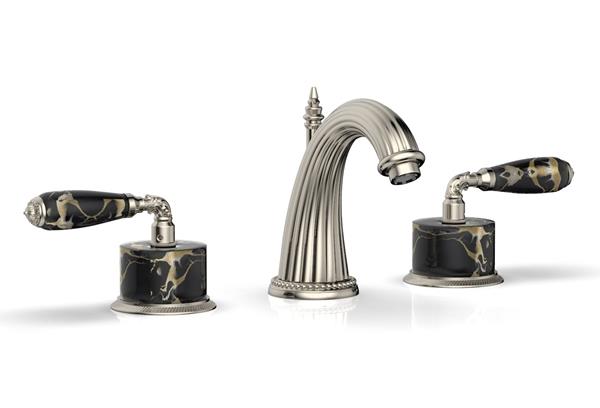 Phylrich - Valencia Widespread Faucet Black Marble Accents