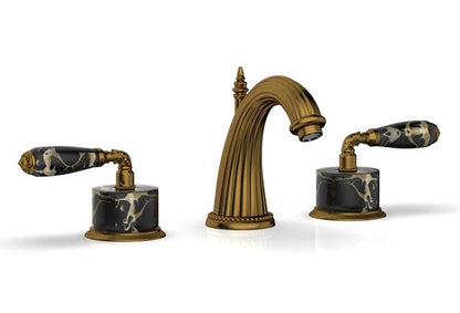 Phylrich - Valencia Widespread Faucet Black Marble Accents