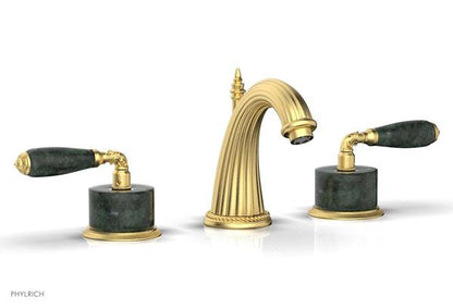 Phylrich - Valencia Widespread Faucet Green Marble Accents