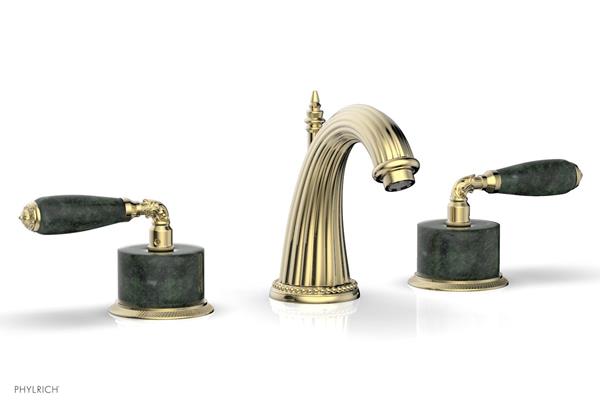 Phylrich - Valencia Widespread Faucet Green Marble Accents