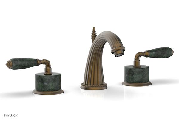 Phylrich - Valencia Widespread Faucet Green Marble Accents