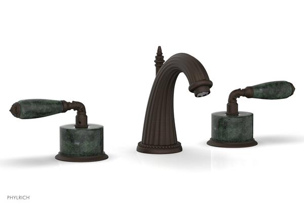 Phylrich - Valencia Widespread Faucet Green Marble Accents