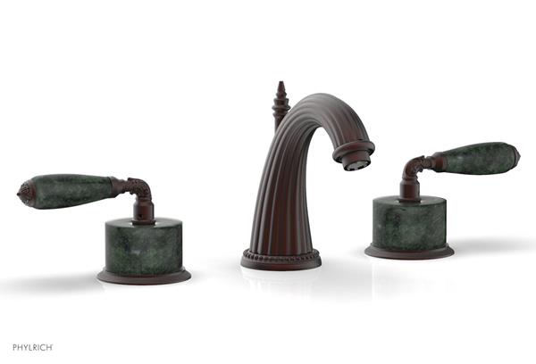 Phylrich - Valencia Widespread Faucet Green Marble Accents
