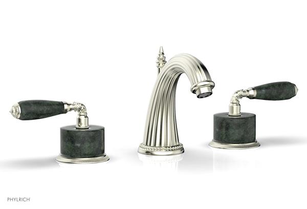 Phylrich - Valencia Widespread Faucet Green Marble Accents