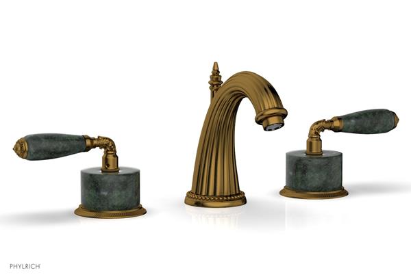 Phylrich - Valencia Widespread Faucet Green Marble Accents