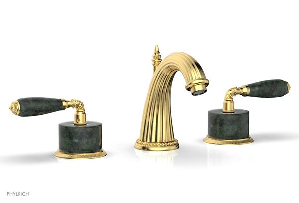 Phylrich - Valencia Widespread Faucet Green Marble Accents