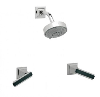 Phylrich - Two Handle Shower Set - Split Finish or Solid Metal Lever - Trim Only