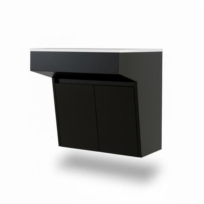 Lacava - Kubitop 22 Inch Wall-Mount Vanity With Two Doors And Fingerpull Openings