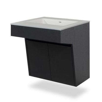 Lacava - Kubitop 19 Inch Wall-Mount Vanity With Two Doors And Fingerpull Openings