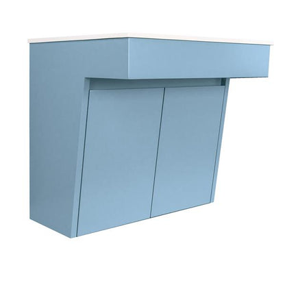 Lacava - Kubitop 22 Inch Wall-Mount Vanity With Two Doors And Fingerpull Openings