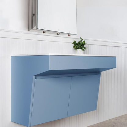 Lacava - Kubitop 22 Inch, Wall-Mount Vanity With Two Doors And Fingerpull Openings