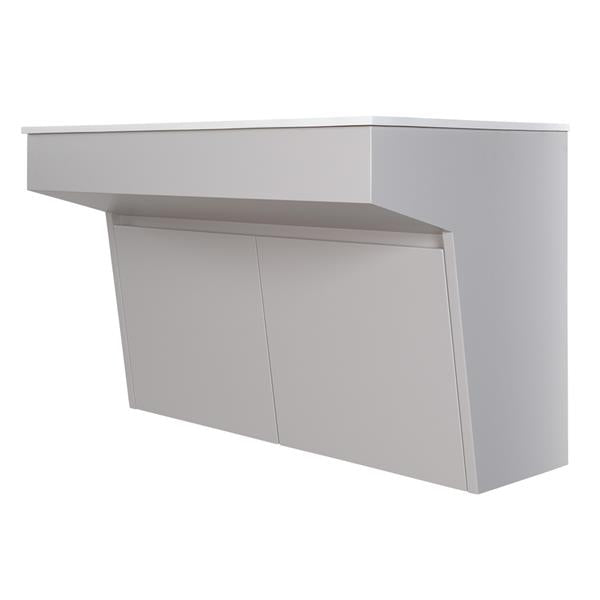 Lacava - Kubitop 22 Inch, Wall-Mount Vanity With Two Doors And Fingerpull Openings
