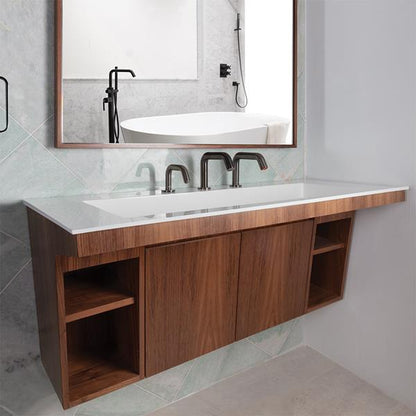 Lacava - Kubitop 22 Inch, Wall-Mount Vanity With Two Doors And Fingerpull Openings