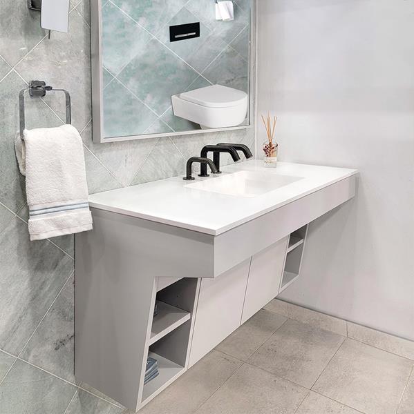 Lacava - Kubitop 22 Inch, Wall-Mount Vanity With Two Doors And Fingerpull Openings