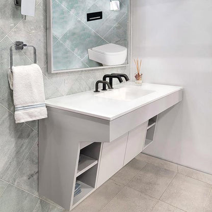 Lacava - Kubitop 22 Inch, Wall-Mount Vanity With Two Doors And Fingerpull Openings