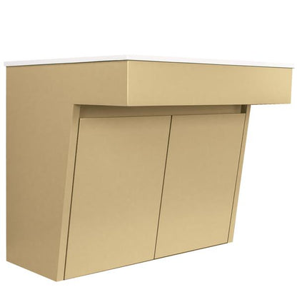 Lacava - Kubitop 22 Inch, Wall-Mount Vanity With Two Doors And Fingerpull Openings