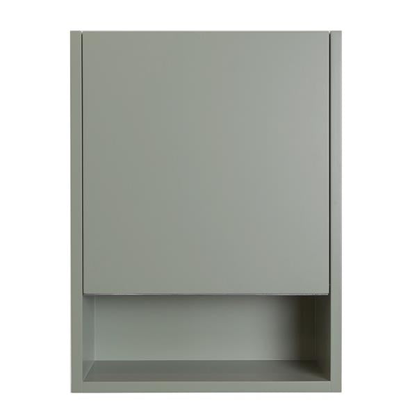 Lacava - Kubista Wall-Mounted Storage Cabinet With One Door And One Adjustable Wood Shelf