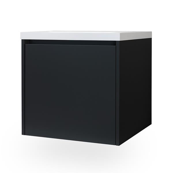 Lacava - Kubista Wall-Mount Under Counter Vanity With A Drawer And Notch In Back