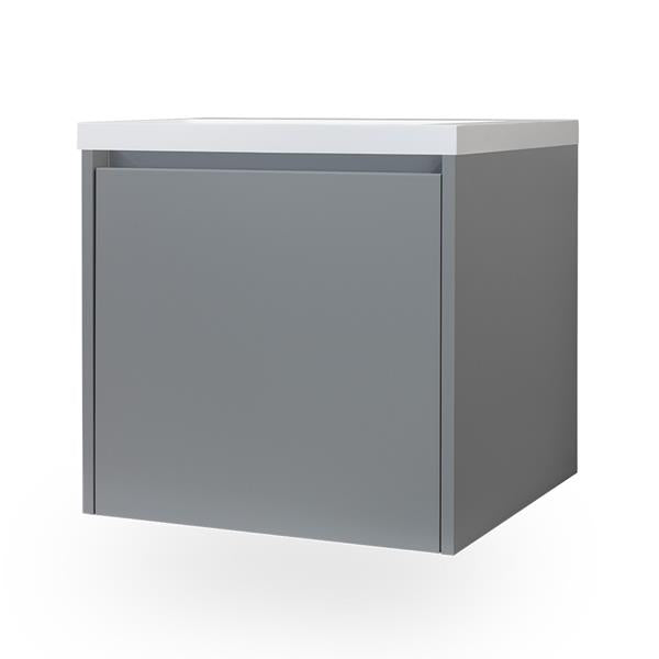 Lacava - Kubista Wall-Mount Under Counter Vanity With A Drawer And Notch In Back