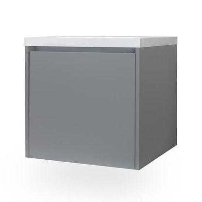 Lacava - Kubista Wall-Mount Under Counter Vanity With A Drawer And Notch In Back
