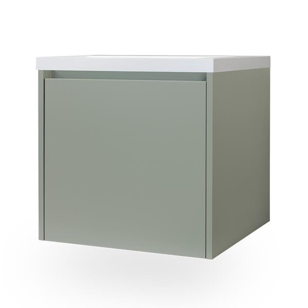 Lacava - Kubista Wall-Mount Under Counter Vanity With A Drawer And Notch In Back