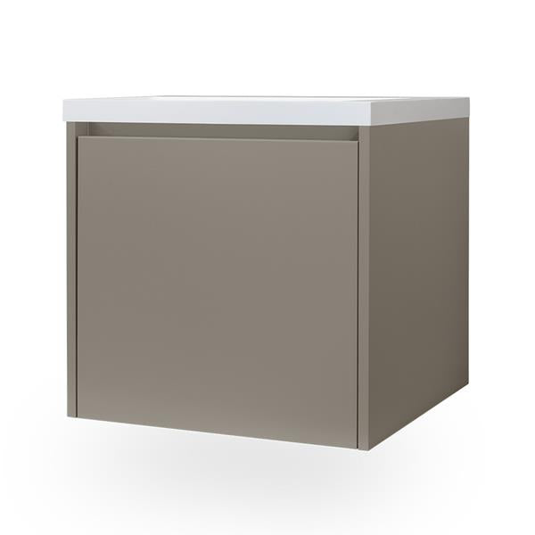 Lacava - Kubista Wall-Mount Under Counter Vanity With A Drawer And Notch In Back