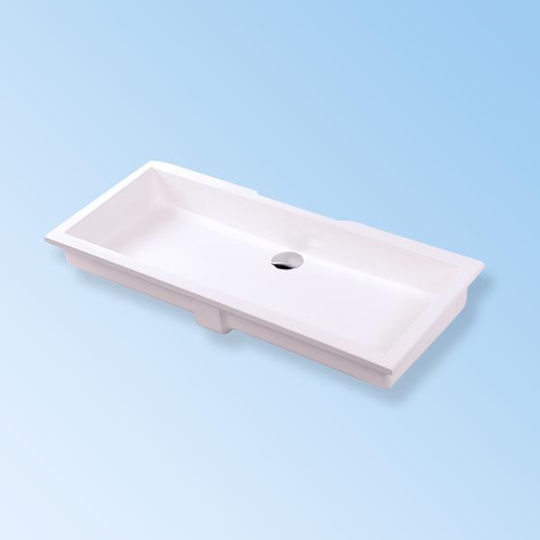 Lacava - Kubista Under-Counter Bathroom Sink Made Of Solid Surface With An Overflow