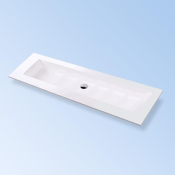 Lacava - Kubitop Vanity Top Solid Surface Bathroom Sink With Overflow