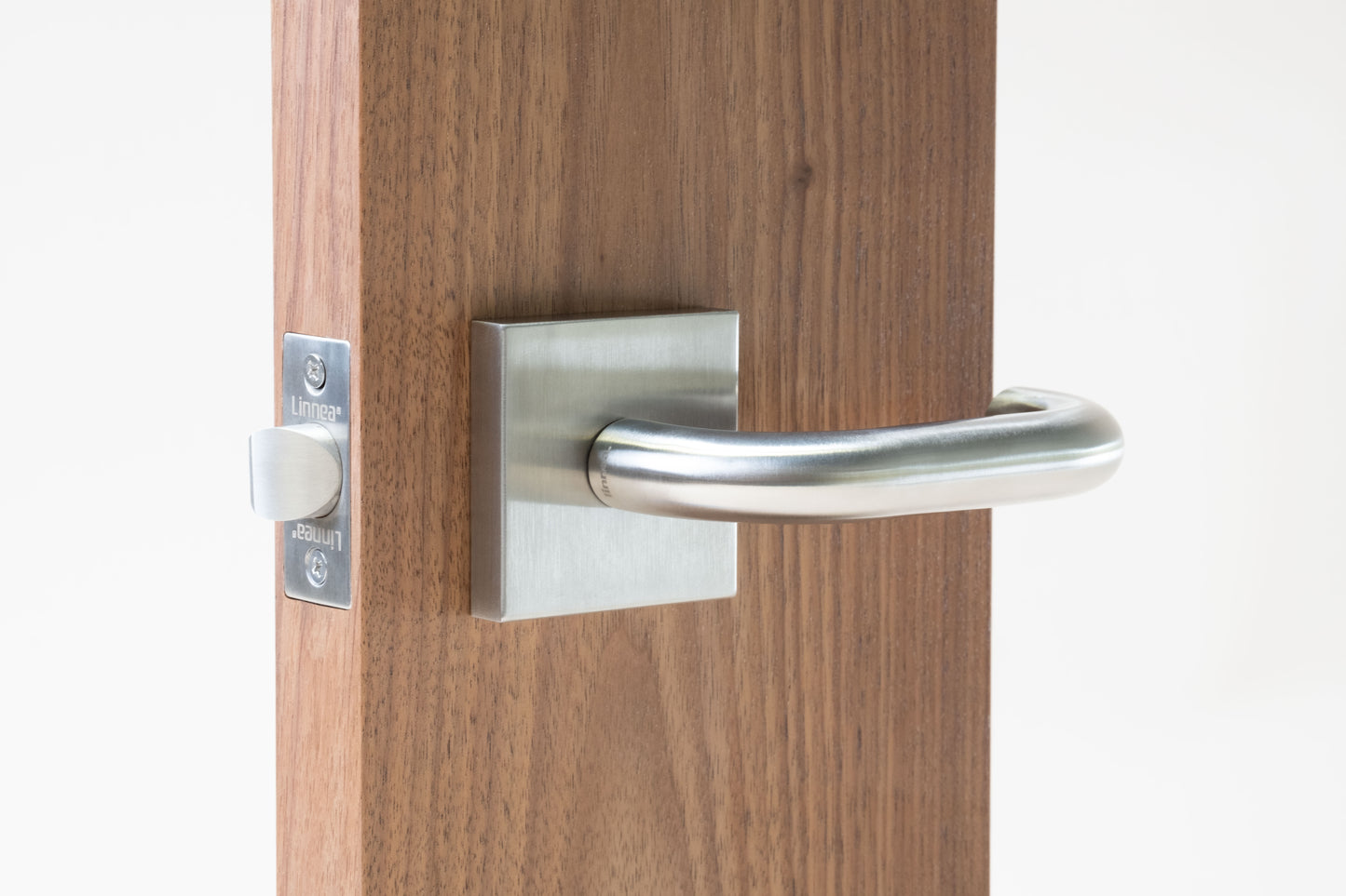 Linnea - Door Lever 1, 62 mm, 316 Stainless Steel.