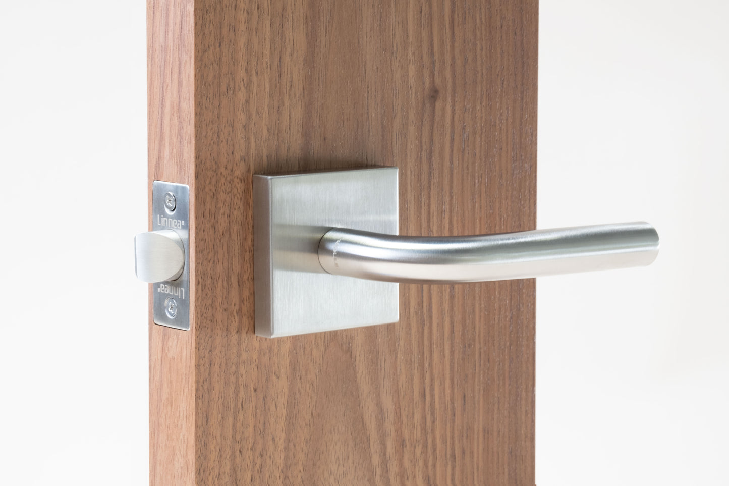 Linnea - Door Lever 3, 62 mm, 316 Stainless Steel.