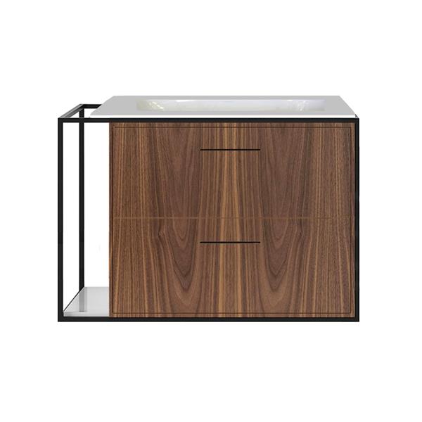 Lacava - Linea  Cabinet Of Wall-Mount Under-Counter Vanity Lin-Un-30R With Sink On The Right