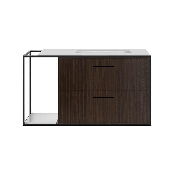Lacava - Linea  Cabinet Of Wall-Mount Under-Counter Vanity Lin-Un-36R With Sink On The Right