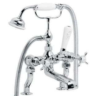 Lefroy Brooks - Classic Cross Handle Deck Mounted Bath/Shower Mixer