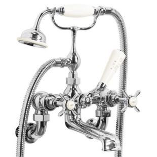 Lefroy Brooks - Classic Cross Handle Wall Mounted Bath/Shower Mixer
