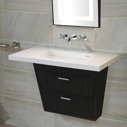 Lacava - Libera  Wall-Mount Vanity With Two Flip-Down Doors (Pull Installed Upon Request); Ada Compliant