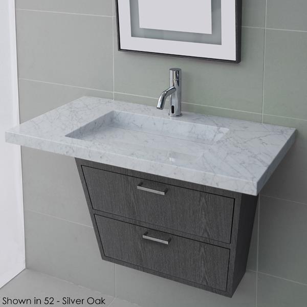 Lacava - Libera  Wall-Mount Vanity With Two Flip-Down Doors (Pull Installed Upon Request); Ada Compliant