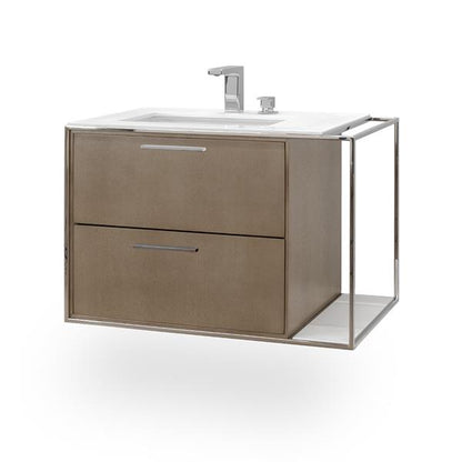 Lacava - Linea  Cabinet Of Wall-Mount Under-Counter Vanity Lin-Un-30L With Sink On The Left
