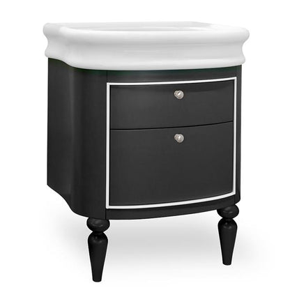 Lacava - Lirico Wall-Mount Under-Counter Vanity With Two Drawers. The Top Drawer Has U-Shape Notch For Plumbing