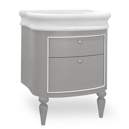 Lacava - Lirico Wall-Mount Under-Counter Vanity With Two Drawers. The Top Drawer Has U-Shape Notch For Plumbing