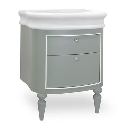 Lacava - Lirico Wall-Mount Under-Counter Vanity With Two Drawers. The Top Drawer Has U-Shape Notch For Plumbing
