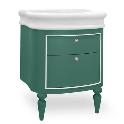 Lacava - Lirico Wall-Mount Under-Counter Vanity With Two Drawers. The Top Drawer Has U-Shape Notch For Plumbing